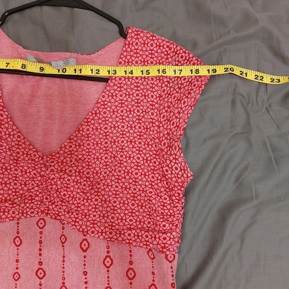 Athleta Dhara burnout dress red geometric athletic athleisure casual knit medium - Picture 11 of 15